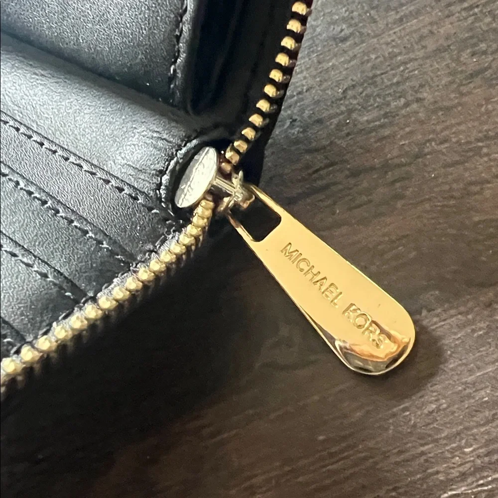 Michael Kors Black Wallet with Gold Hardware - Picture 2 of 4